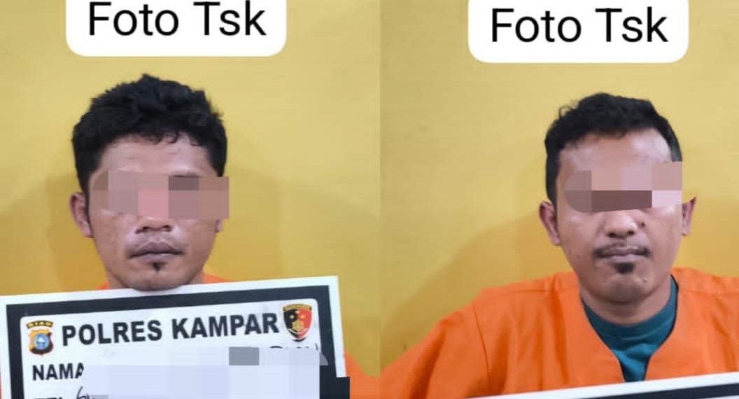 Satreskrim Polres Kampar Tangkap Dua Pelaku Curanmor di Desa Sei Jernih
