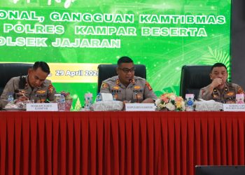 Polres Kampar Gelar Rapat Evaluasi, Paparkan Kondisi Kamtibmas dan Realisasi Anggaran hingga April 2026