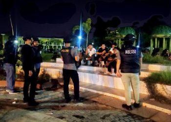 Tim Raga Res Kampar Patroli Malam Hari, Kasat Samapta Beri Himbauan Humanis Untuk Jaga Keamanan Bangkinang