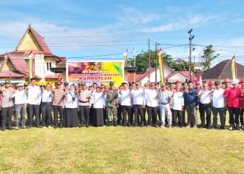 Polsek Kampar Kiri Gelar Apel Siaga Karhutla 2026, TNI-Polri, Pemerintah dan Perusahaan Perkuat Sinergi Cegah Kebakaran