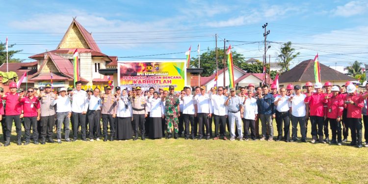 Polsek Kampar Kiri Gelar Apel Siaga Karhutla 2026, TNI-Polri, Pemerintah dan Perusahaan Perkuat Sinergi Cegah Kebakaran
