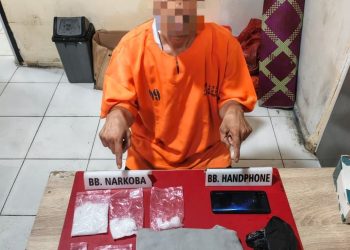 Sat Resnarkoba Polres Kampar Tangkap Kurir, Amankan 100,54 Gram Sabu di Desa Petapahan