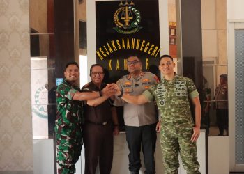 Kapolres Kampar Bersama PJU dan 12 Polsek Jajaran Kompak Serentak Jalin Silaturahmi ke Kodim 0313/KPR, Yonif 132/BS, Kejaksaan Negeri Kampar dan Koramil