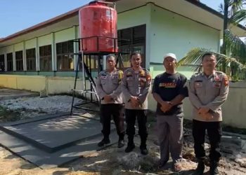 Polres Kampar Selesaikan 2 Sumur Bor 100% Di Tapung Hilir – 700 Kk Desa Kota Baru Dapat Air Bersih, Rangkaian Hari Bhayangkara Ke-80″