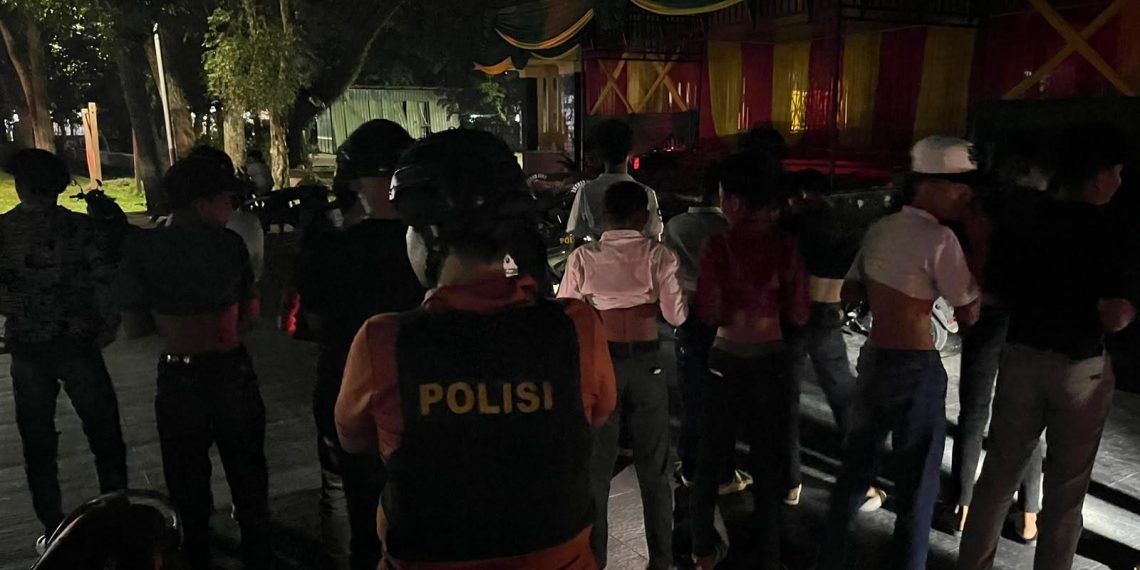 Antisipasi Balap Liar & Premanisme, Tim Raga Polres Kampar Sisir Kawasan Ramai Bangkinang