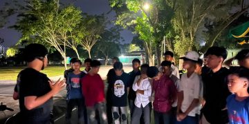 Jaga Kondusivitas Malam Minggu, Tim Raga Regu III Polres Kampar Patroli Titik Rawan di Bangkinang