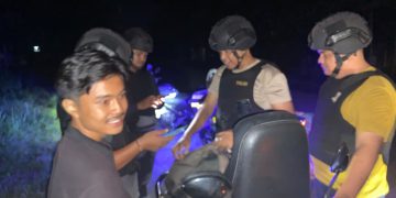 Jaga Kondusivitas Malam, Tim Raga Polres Kampar Patroli Kawasan Ramai hingga Lingkar Kantor Bupati