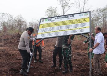 Pasang Plang Tegas di Rimbo Panjang: Area Bekas Karhutla Jadi Kawasan Penegakan Hukum
